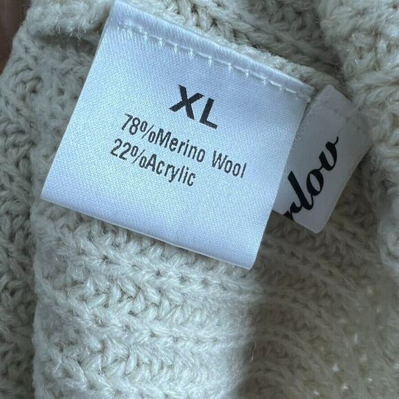 Ugerlov Sweater Womens XL Rib Knit Cap Short Sleeve Crew Relaxed Merino Wool - Picture 5 of 8